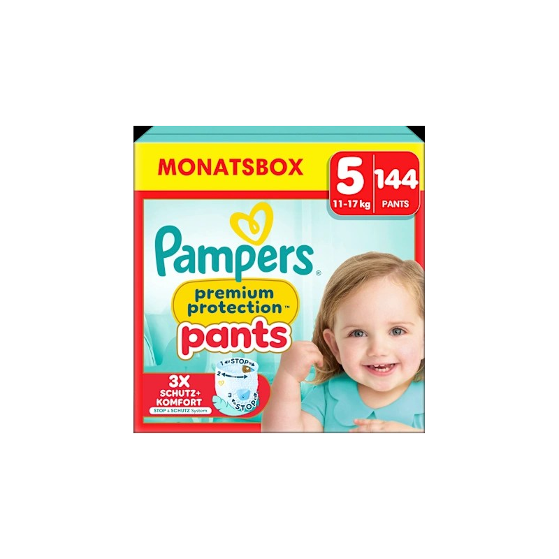 Baby Pants Premium Protection Gr.5 Junior (11-17 kg), Monatsbox, 144 St