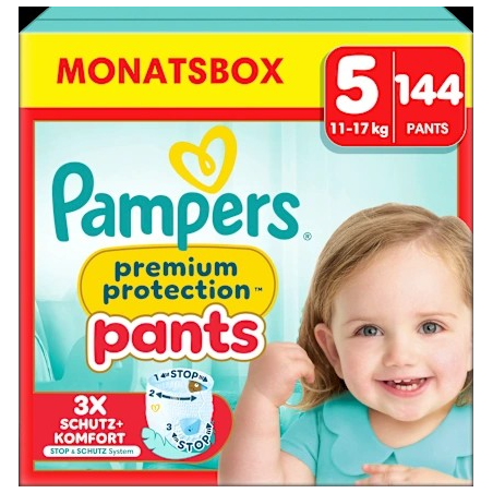 Baby Pants Premium Protection Gr.5 Junior (11-17 kg), Monatsbox, 144 St