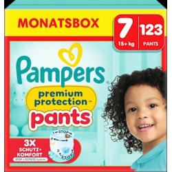 Baby Pants Premium Protection Gr. 7 Extra Large (15+ kg), Monatsbox, 123 St