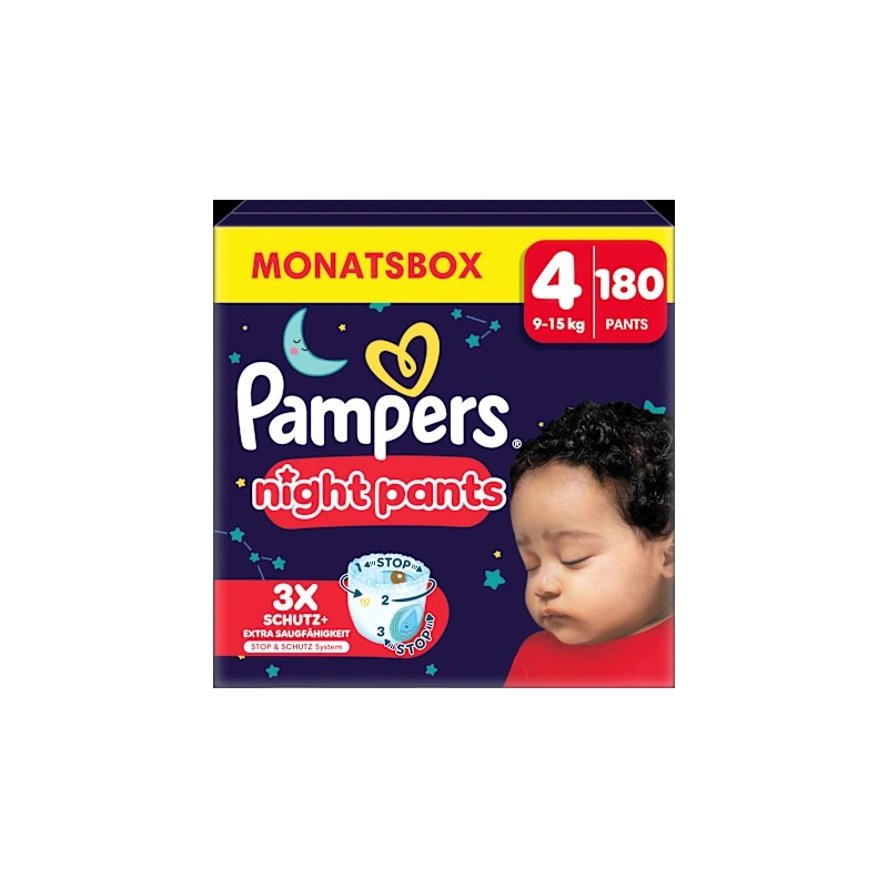Baby Pants night Baby Dry Gr. 4 (9-15 kg), Monatsbox, 180 St