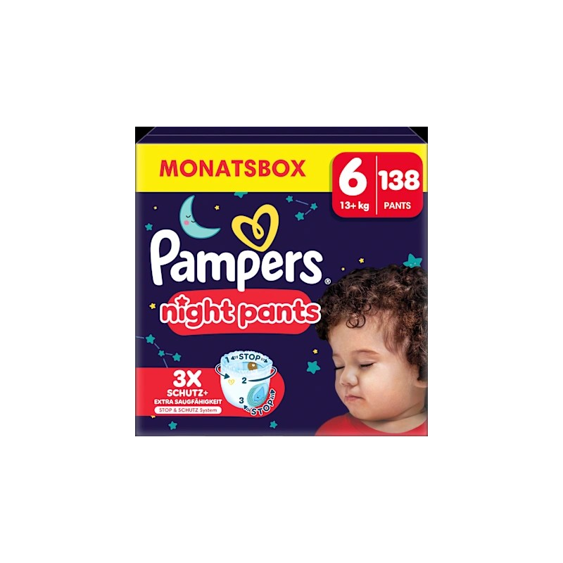 Baby Pants night Baby Dry Gr. 6 (13+ kg), Monatsbox, 138 St