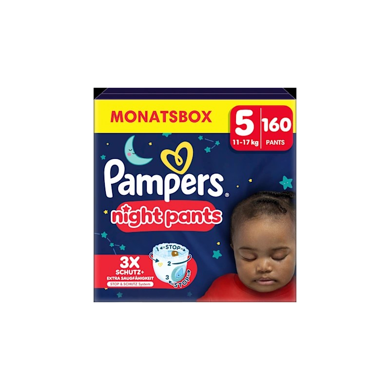 Baby Pants night Baby Pants Gr. 5 (12-17 kg), Monatsbox, 160 St