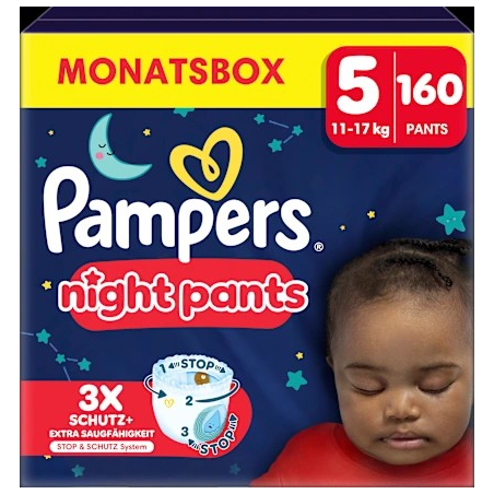 Baby Pants night Baby Pants Gr. 5 (12-17 kg), Monatsbox, 160 St