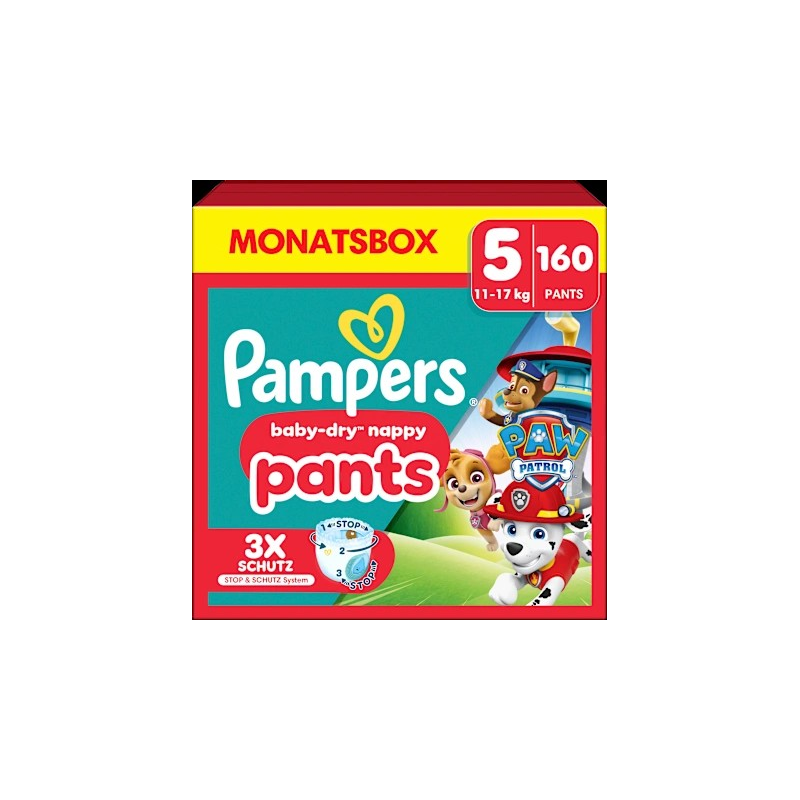 Baby Pants Baby Dry Gr.5 Junior (11-17 kg) Limited Edition Paw Patrol, Monatsbox, 160 St