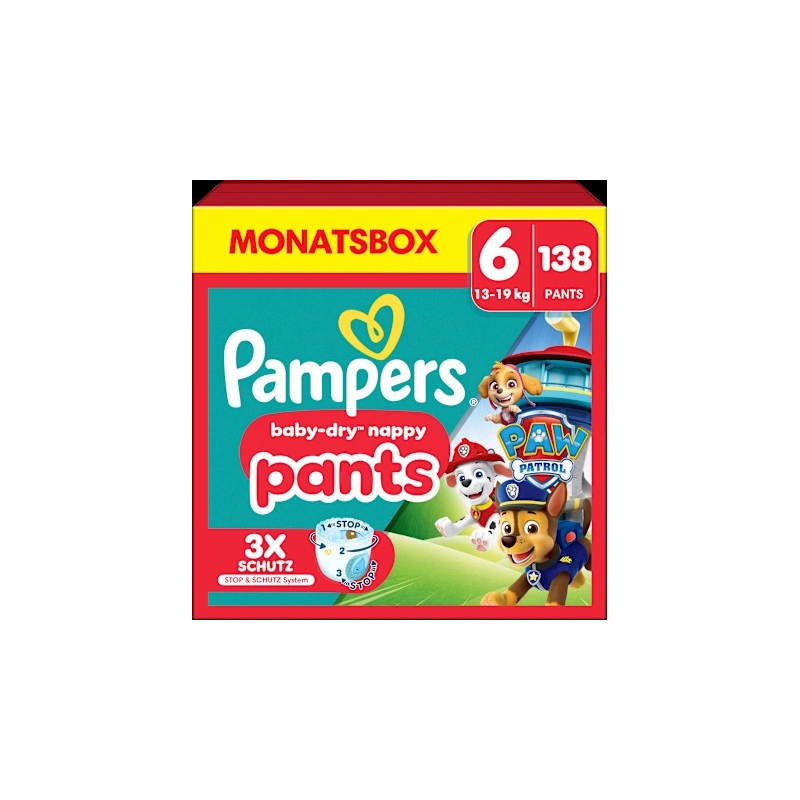 Baby Pants Baby Dry Gr.6 Extra Large (13-19 kg) Limited Edition Paw Patrol, Monatsbox, 138 St