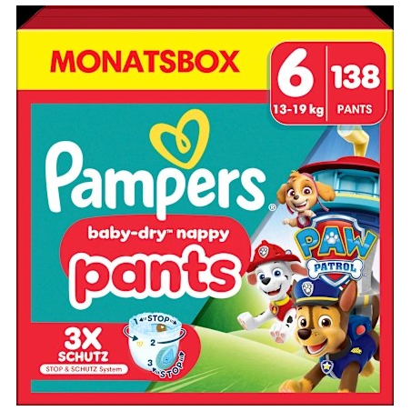 Baby Pants Baby Dry Gr.6 Extra Large (13-19 kg) Limited Edition Paw Patrol, Monatsbox, 138 St
