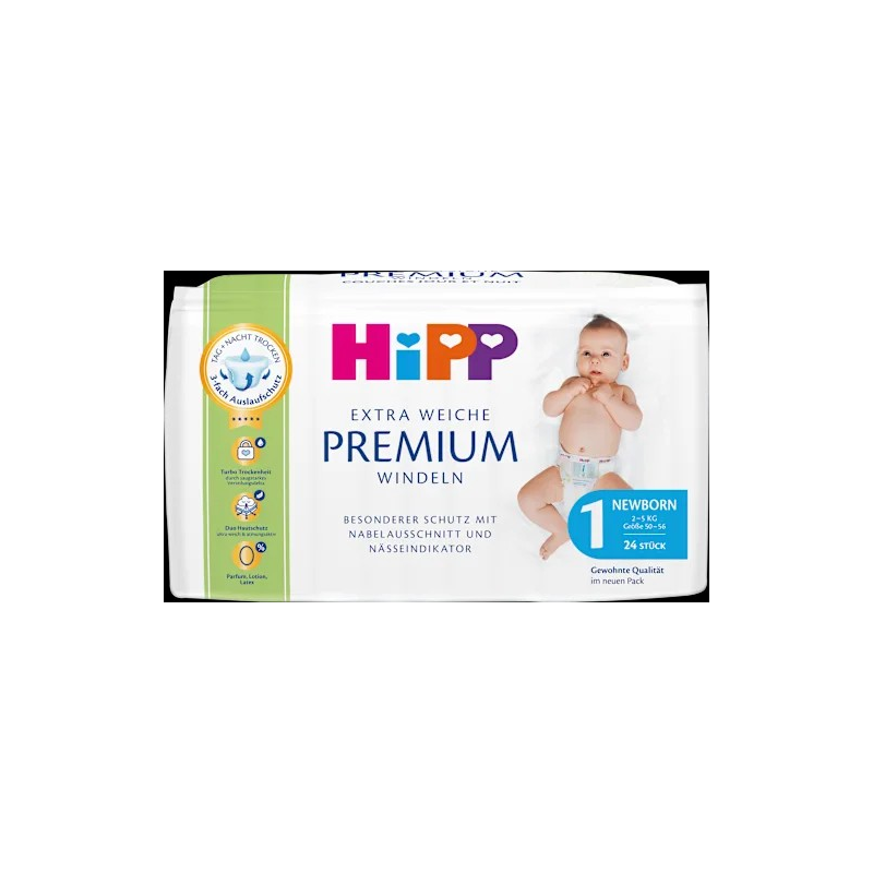 Windeln Premium Gr. 1 Newborn (2-5 kg), 24 St
