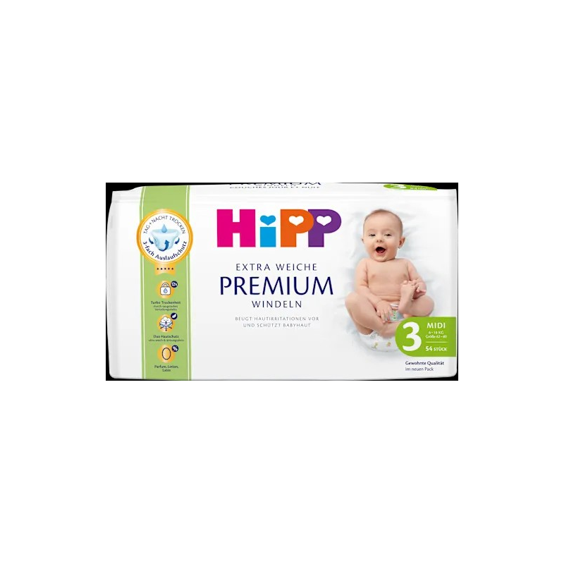 Windeln Premium Gr. 3 Midi (6-10 kg), 54 St