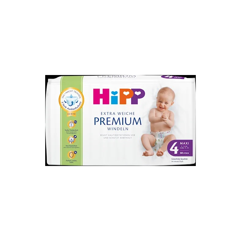 Windeln Premium Gr. 4 Maxi (9-14 kg), 48 St