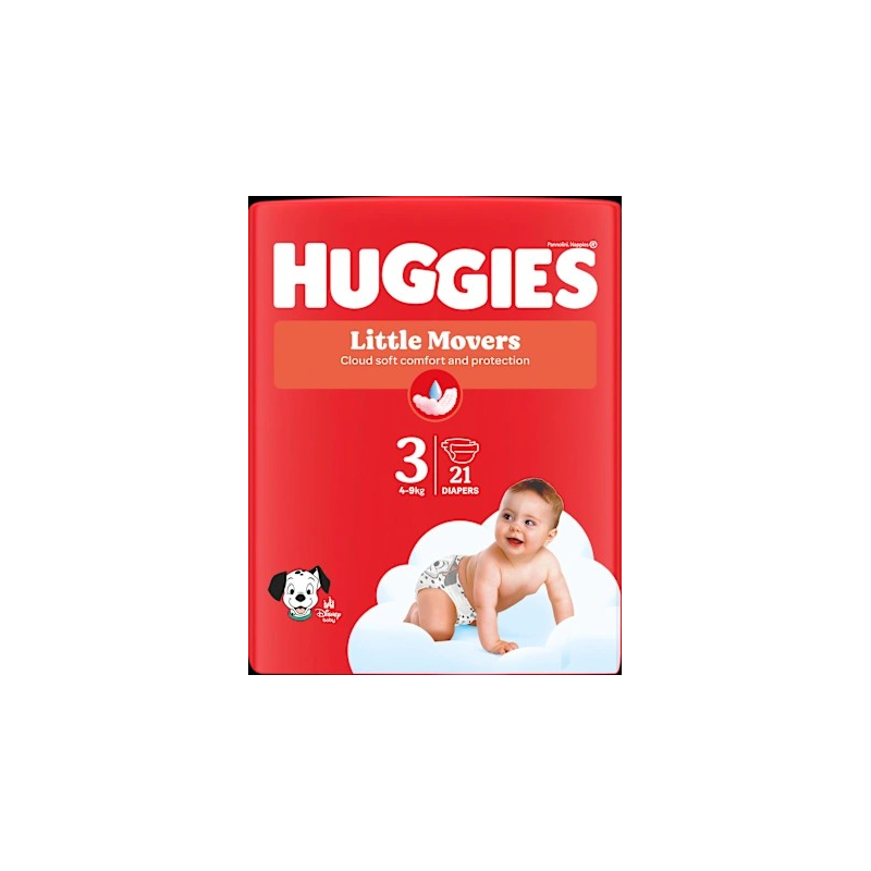 Windeln Little Movers Gr. 3 (4-9 kg), 21 St