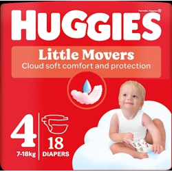 Windeln Little Movers Gr. 4 (7-18 kg), 18 St