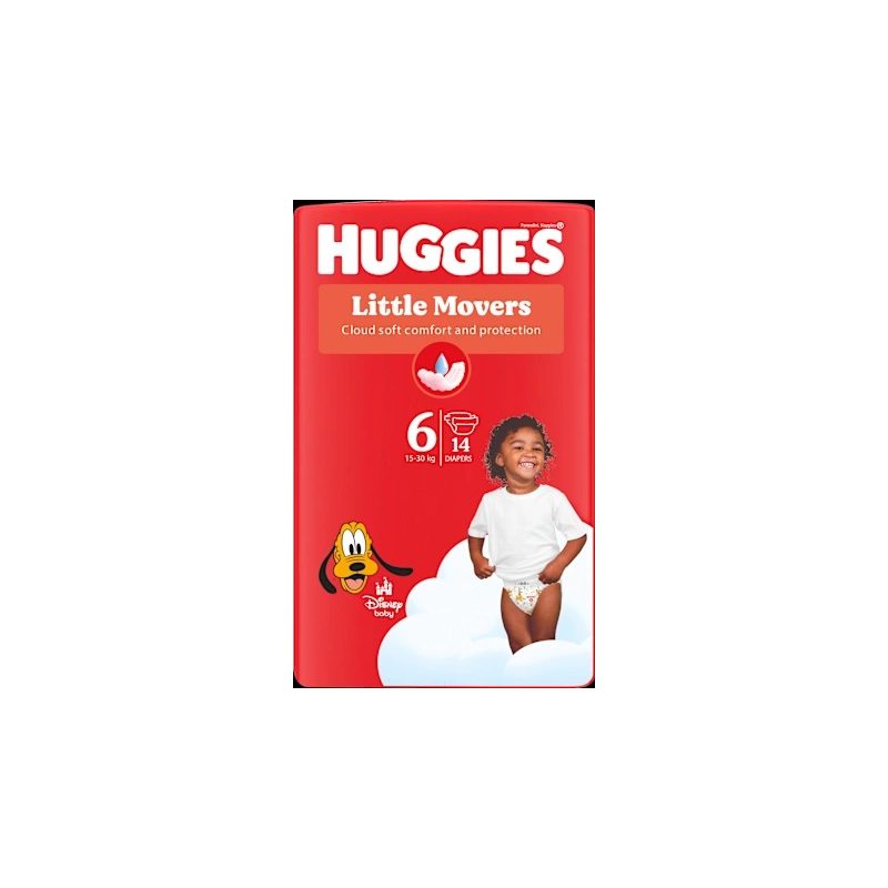 Windeln Little Movers Gr. 6 (15-30 kg), 14 St