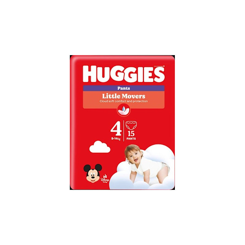 Baby Pants Little Movers Gr. 4 (9-14 kg), 15 St
