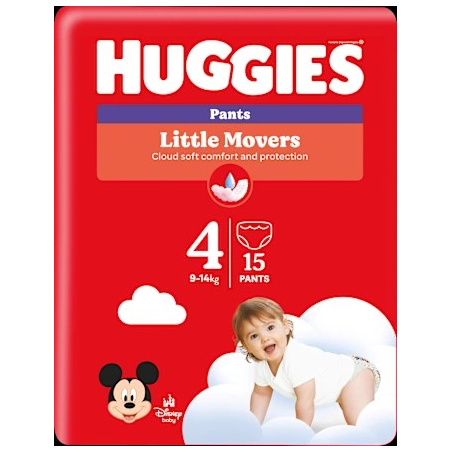 Baby Pants Little Movers Gr. 4 (9-14 kg), 15 St