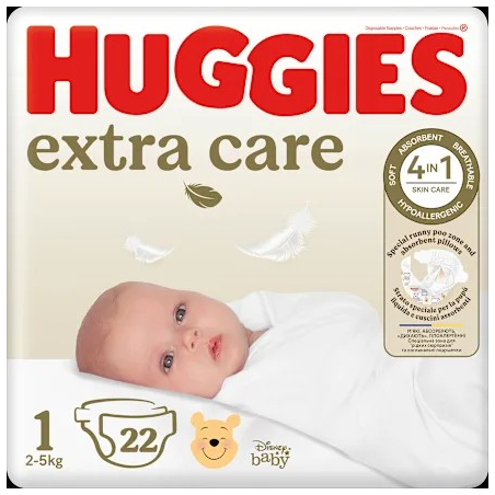 Windeln Newborn extra care Gr. 1 (2-5kg) Disney, 22 St