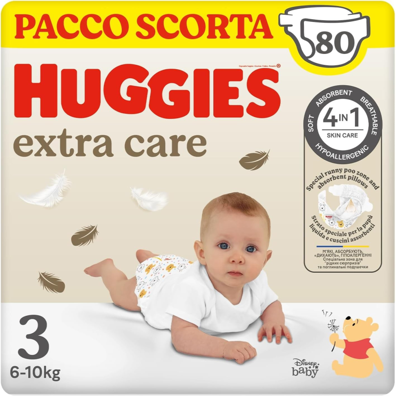 Windeln extra care Gr. 3 (6-10kg) Disney, 80 St