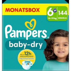 Windeln Baby Dry Gr.6+ Extra Large (14-19 kg), Monatsbox, 144 St