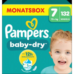 Windeln Baby Dry Gr.7 Extra Large (15+ kg), Monatsbox, 132 St