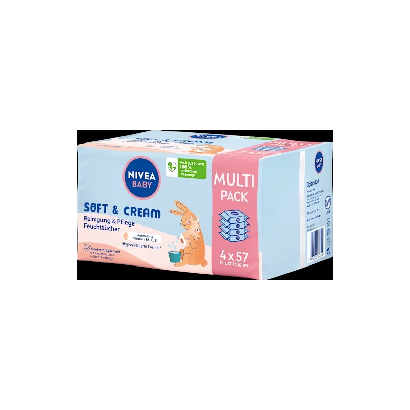 Feuchttücher Soft & Cream (4x57 St), 228 St