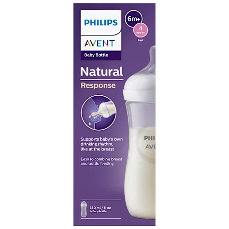 Babyflasche Natural Response weiß, ab dem 3. Monat, 330ml, 1 St