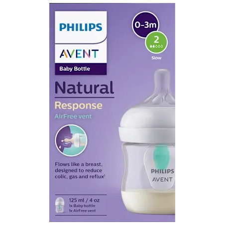Babyflasche Natural Response weiß, von Geburt an, 125 ml, 1 St