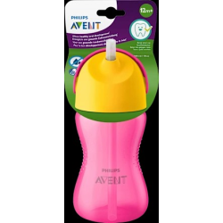 Trinkhalmbecher rosa, 300ml, 1 St