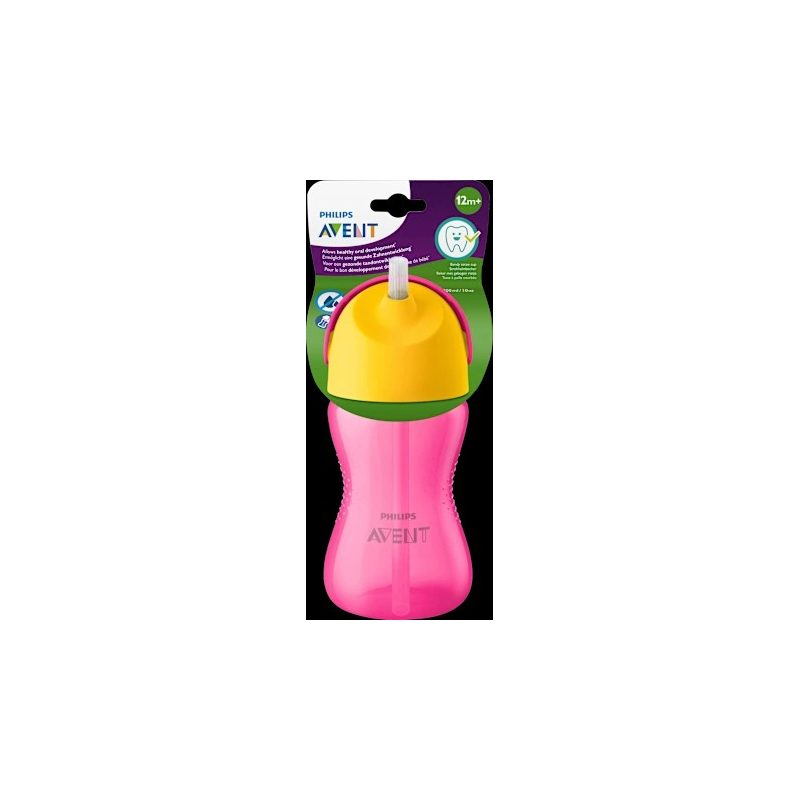 Trinkhalmbecher rosa, 300ml, 1 St