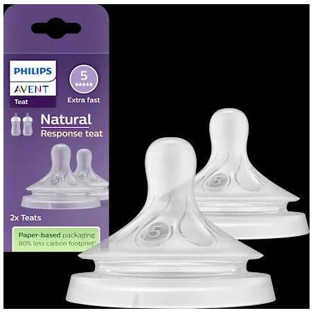 Trinksauger Natural Response Silikon, Durchflussrate 5, 2 St
