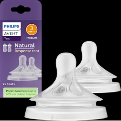 Trinksauger Natural Response Silikon, Durchflussrate 3, 2 St