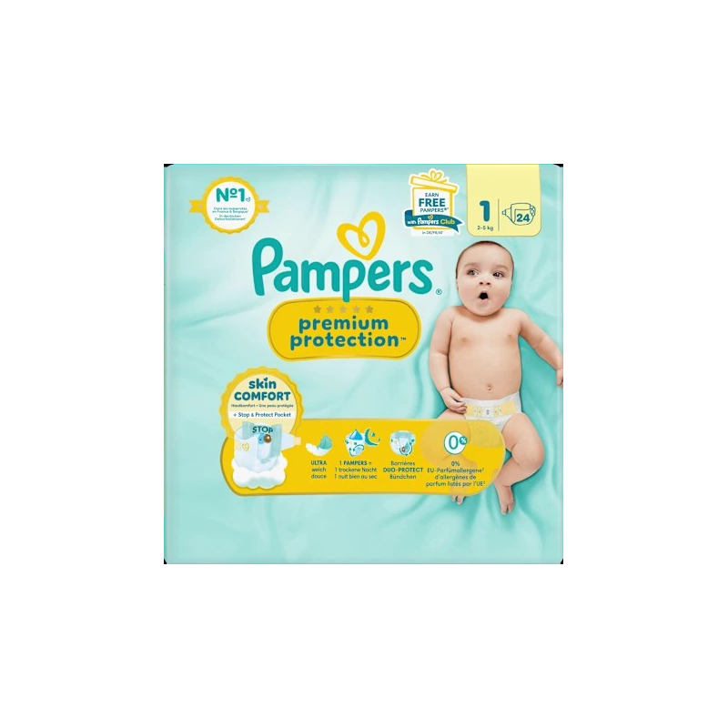 Windeln Premium Protection Gr.1 Newborn (2-5 kg), 24 St