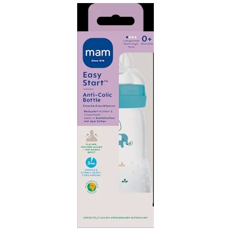 Babyflasche Easy Start Anti-Colic, blau, von Geburt an, 260 ml, 1 St