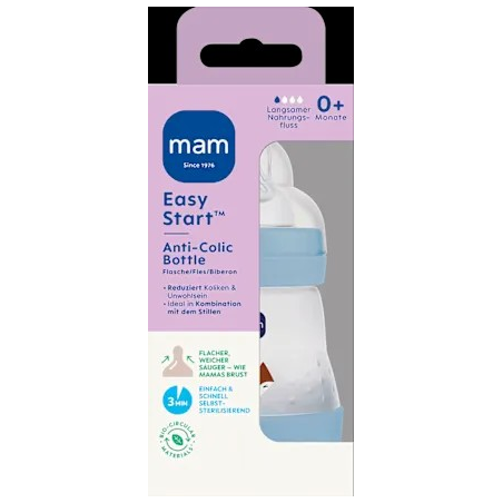 Babyflasche Easy Start Anti-Colic, blau, von Geburt an, 160 ml, 1 St