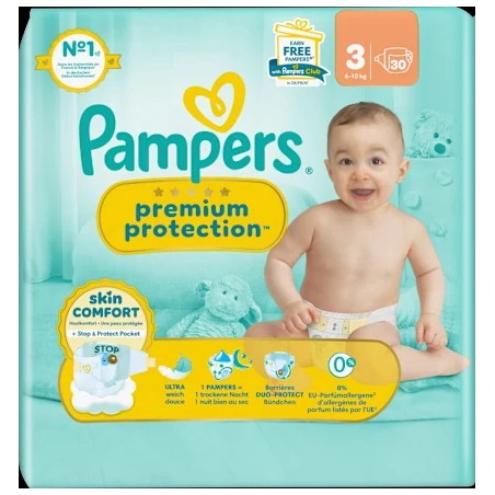 Windeln Premium Protection Gr.3 Midi (6-10 kg), 30 St