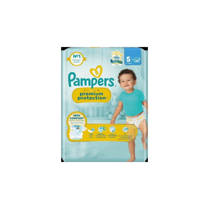 Windeln Premium Protection Gr.5 Junior (11-16 kg), 22 St