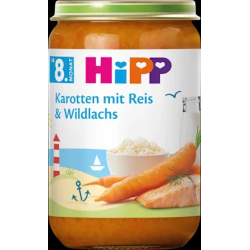 Menü Karotten mit Reis & Wildlachs ab dem 8. Monat, 220 g