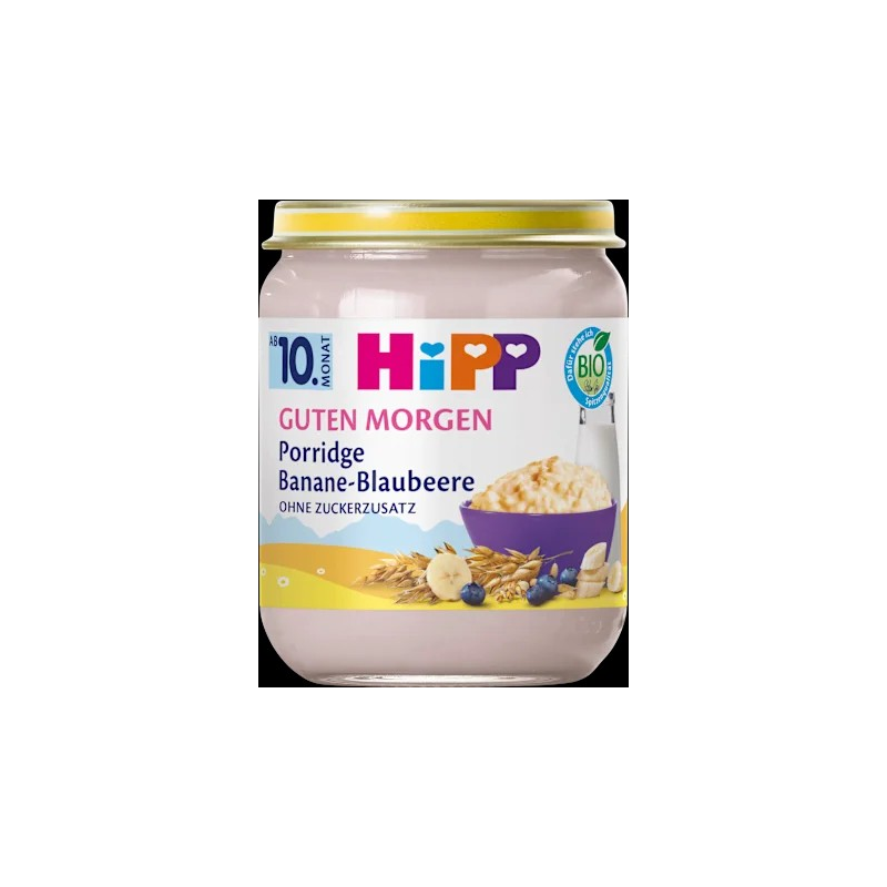 Porridge Frühstück Banane-Blaubeere Haferbrei ab dem 10. Monat, 160 g