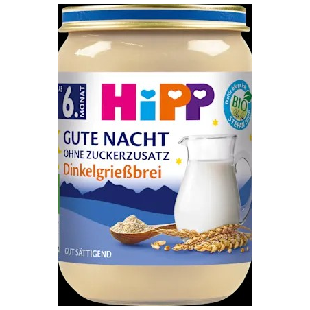 Abendbrei Gute Nacht Dinkelgrieß ab dem 6. Monat, 190 g