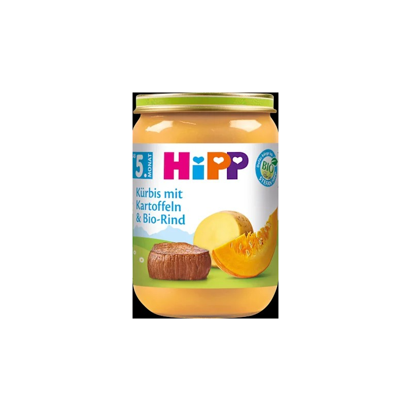 Menü Kürbis mit Kartoffeln & Rind ab dem 5. Monat, 190 g