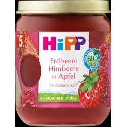 Früchte Erdbeere Himbeere in Apfel ab 5.Monat, 160 g