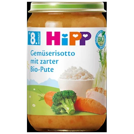 Menü Gemüserisotto mit zarter Pute ab dem 8. Monat, 220 g