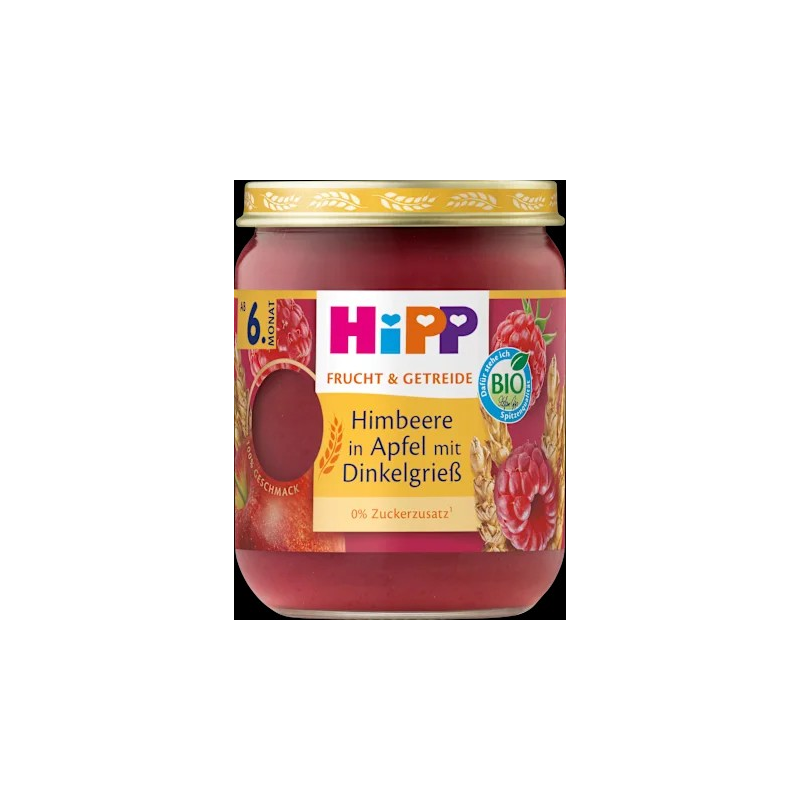 Frucht & Getreide Himbeere in Apfel mit Dinkelgrieß ab dem 6. Monat, 160 g