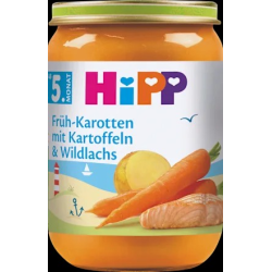 Menü Früh-Karotten mit Kartoffeln & Wildlachs ab dem 5. Monat, 190 g