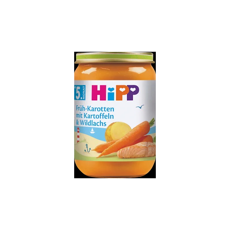 Menü Früh-Karotten mit Kartoffeln & Wildlachs ab dem 5. Monat, 190 g