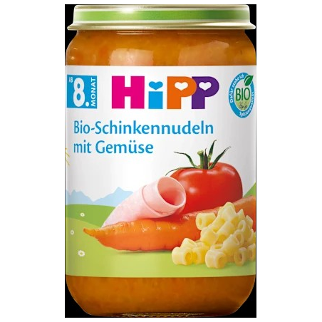 Menü Schinkennudeln mit Gemüse ab dem 8. Monat, 220 g