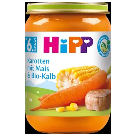 Menü Karotten mit Mais & Kalb ab dem 6. Monat, 190 g