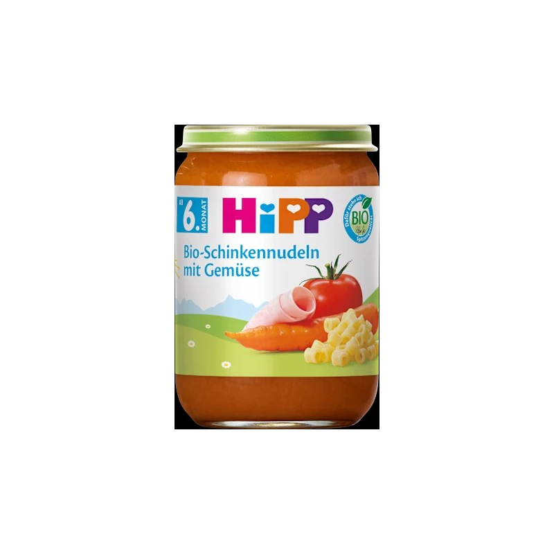 Menü Schinkennudeln mit Tomaten & Karotten ab dem 6. Monat, 190 g