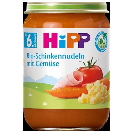 Menü Schinkennudeln mit Tomaten & Karotten ab dem 6. Monat, 190 g