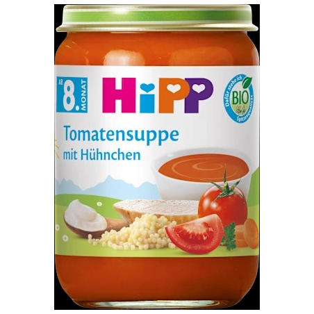 Menü Tomatensuppe mit Hühnchen ab dem 8. Monat, 190 g