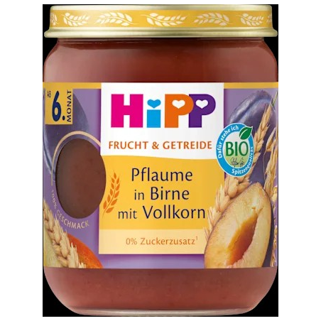 Frucht & Getreide Pflaume in Birne mit Vollkorn ab dem 6.Monat, 160 g