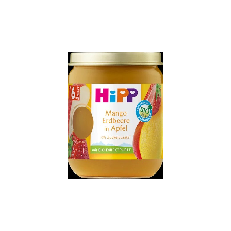 Früchte Mango Erdbeere in Apfel ab 6.Monat, 160 g